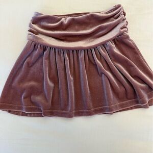Zara Girls Velvet Mauve Skirt